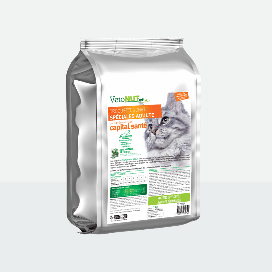 Croquettes Chat spécial adulte - 1kg