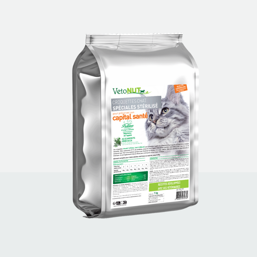 Croquettes Chat spécial stérilisé - 1kg