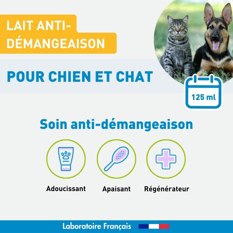Lait anti-démangeaison chien et chat - 125 ml