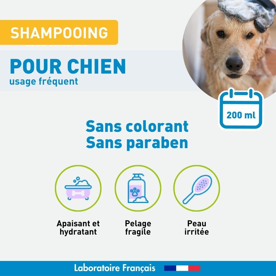 Shampooing usage fréquent spécial chien - 200ml