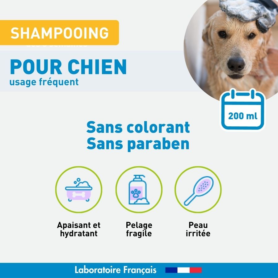 Shampooing usage fréquent spécial chien - 200ml