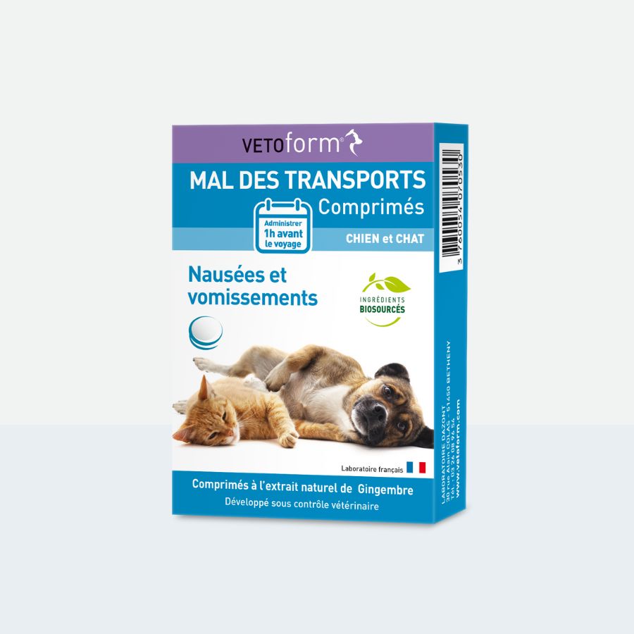 Calmant Mal des transports chien et chat - 30 cp