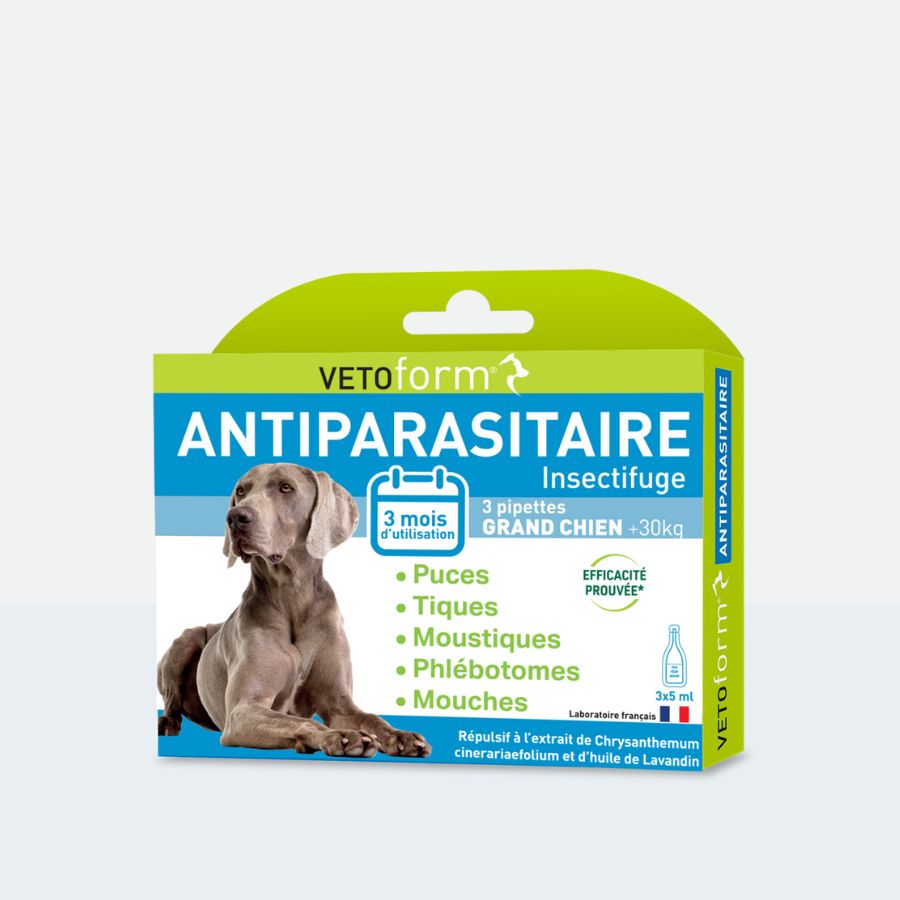 Antiparasitaire Grand chien - 6 pipettes