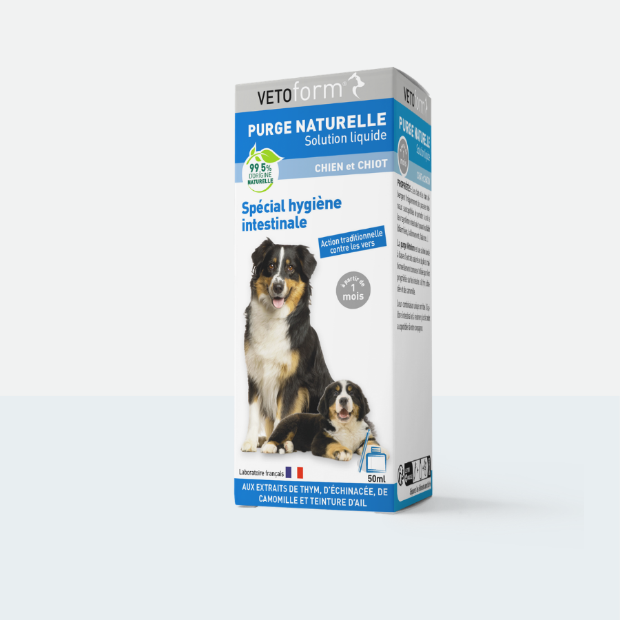 Purge naturelle liquide chien et chiot - 50ml