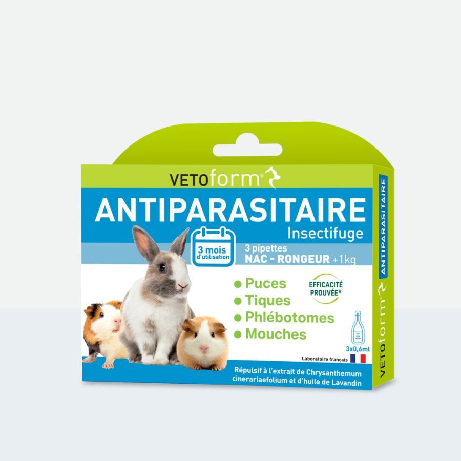 Antiparasitaire Nac Rongeurs- 3 pipettes